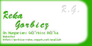 reka gorbicz business card